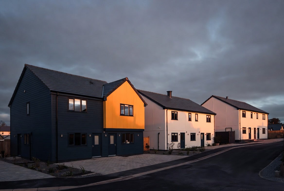 Modern new-build houses